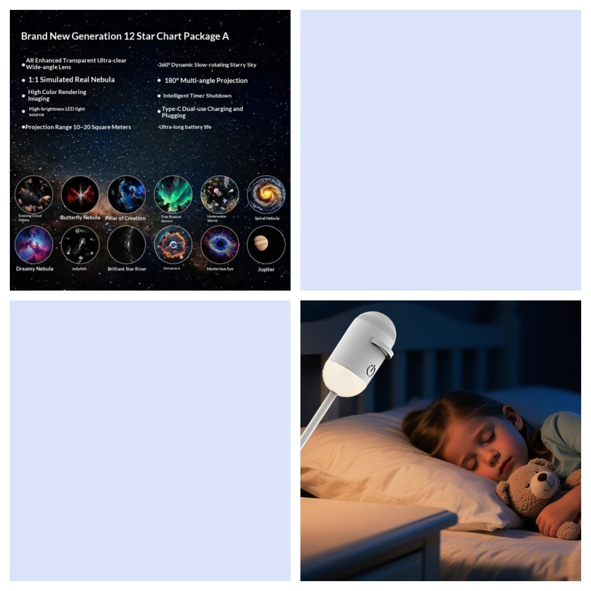 Bedroom Night Light with USB Charging