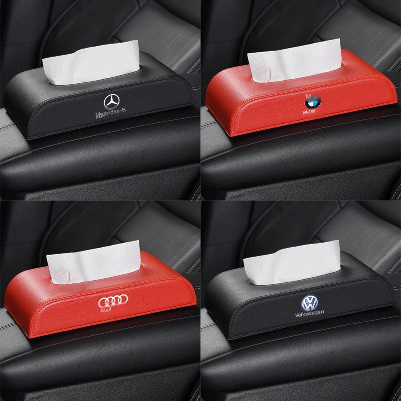 Creative Car Tissue Box with Premium Leather Design